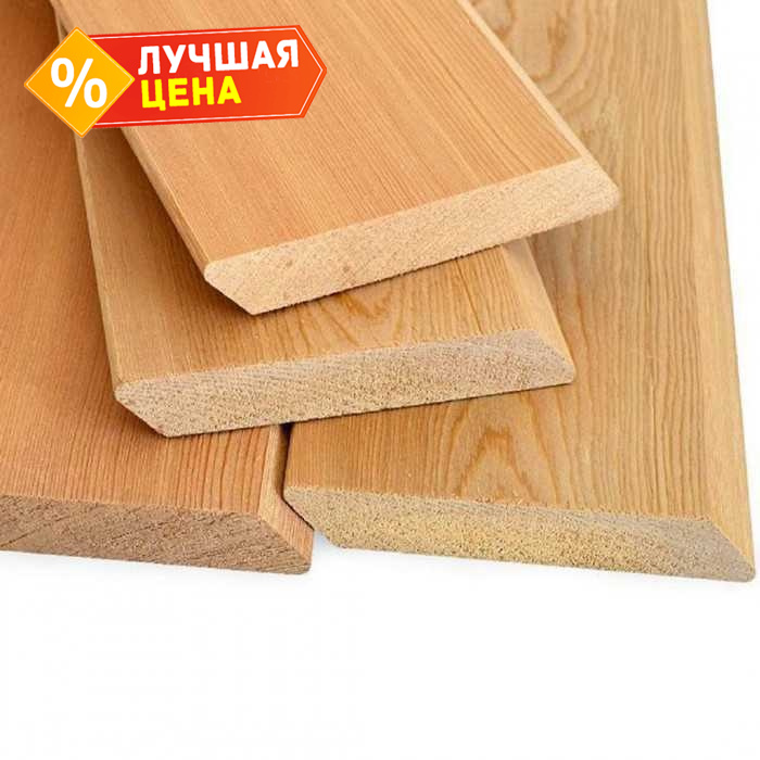 Планкен скошенный 21x120x4000 мм А Лиственница