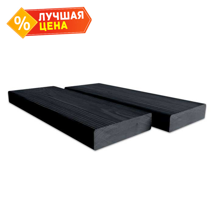 Террасная доска Палубная крашенная 36x120x6000 мм АВ Хвоя Террасное масло Серо-синий